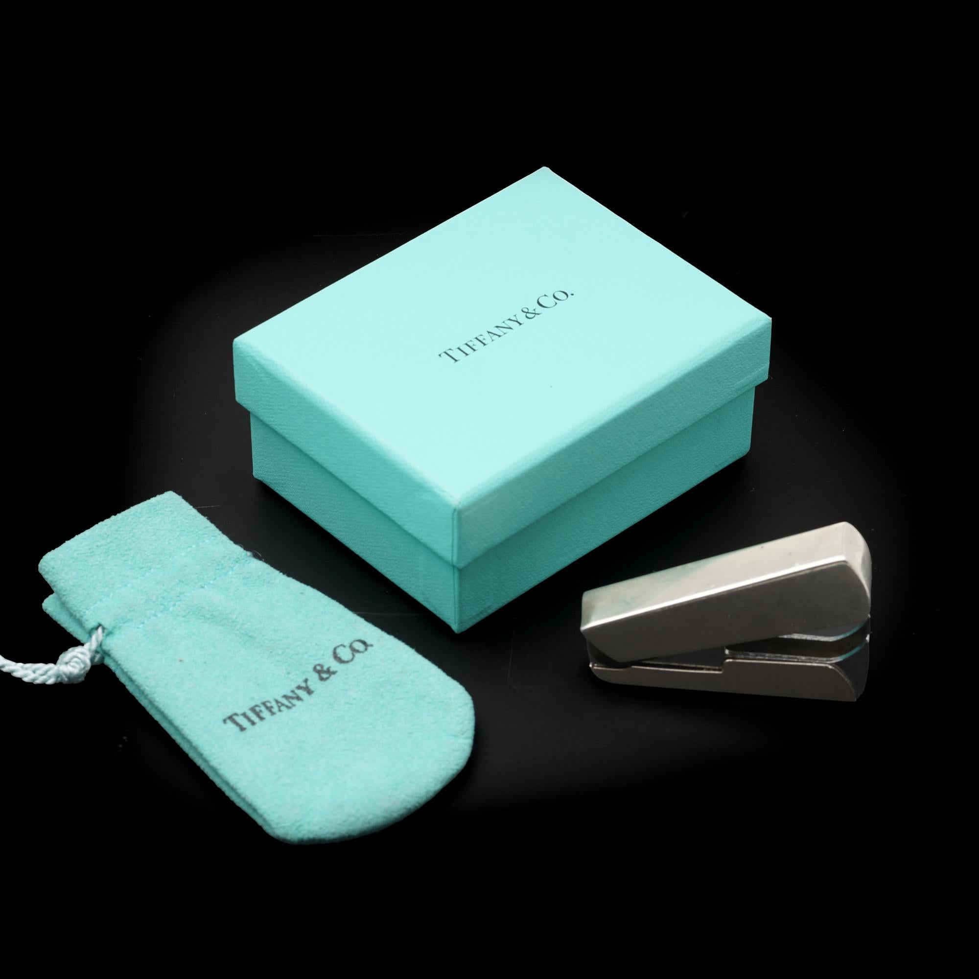 Tiffany & Co. Rimozione della spillatrice in argento sterling in vendita 2
