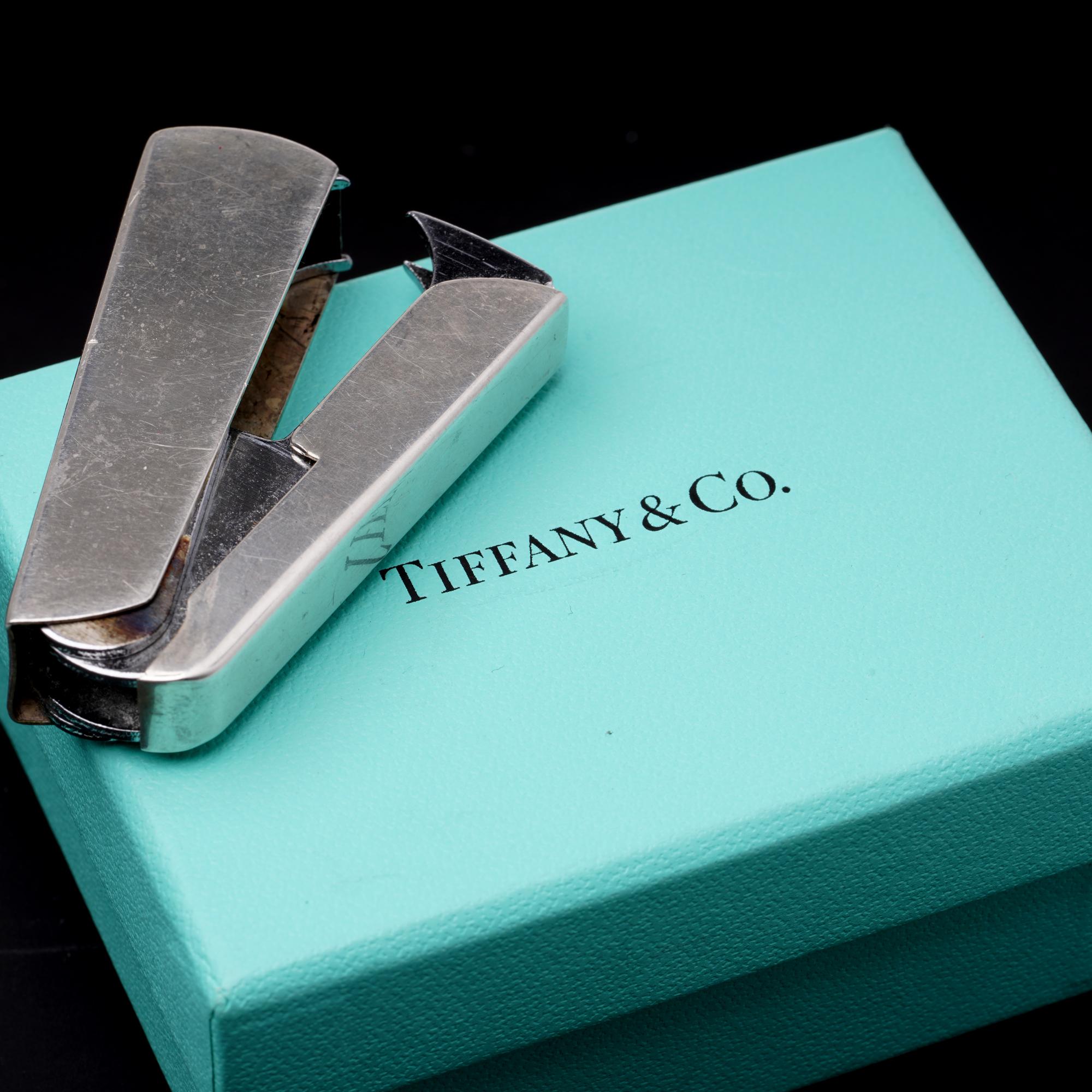 Tiffany & Co. Rimozione della spillatrice in argento sterling in vendita 3