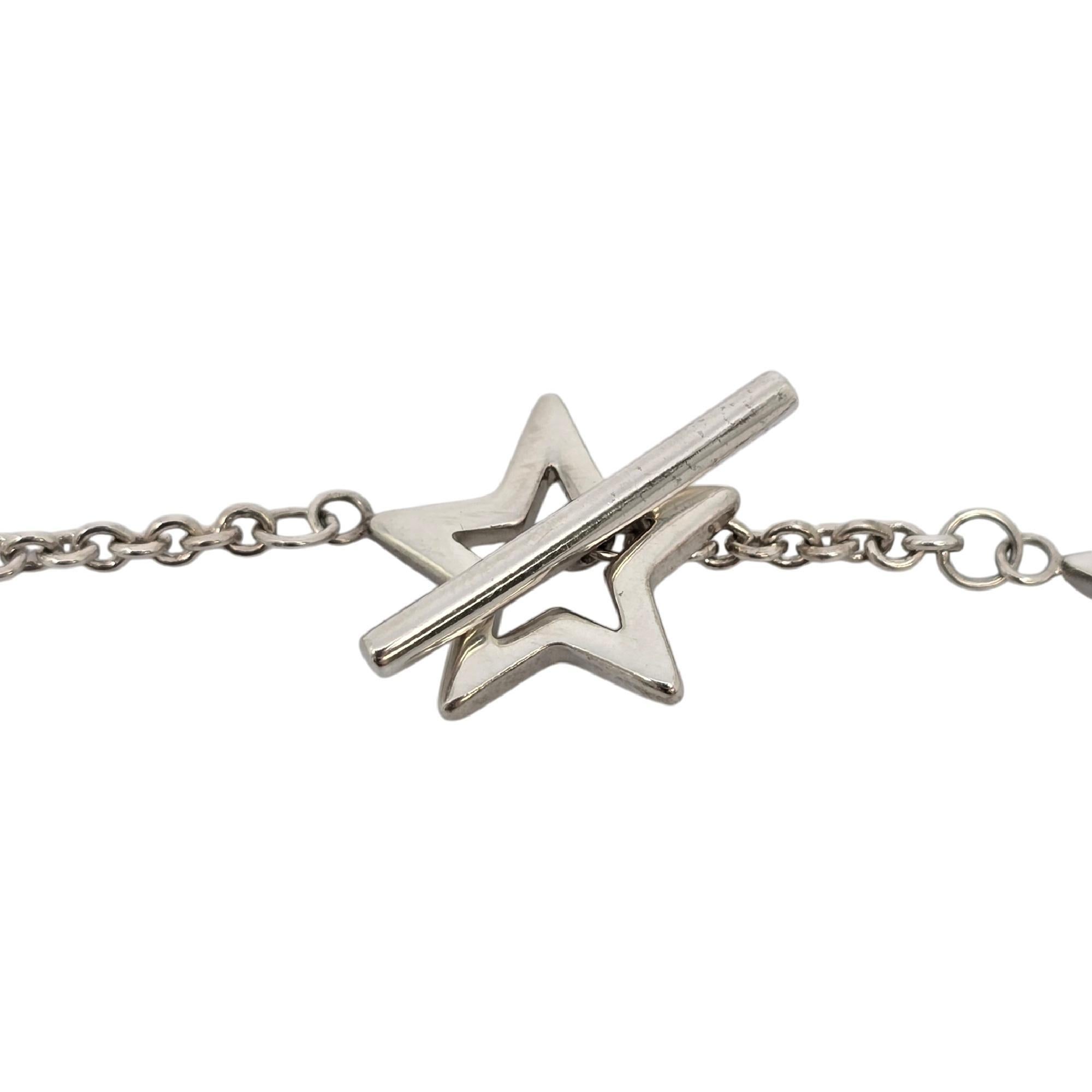 Women's Tiffany & Co Sterling Silver Star Chain Toggle Necklace 16.5