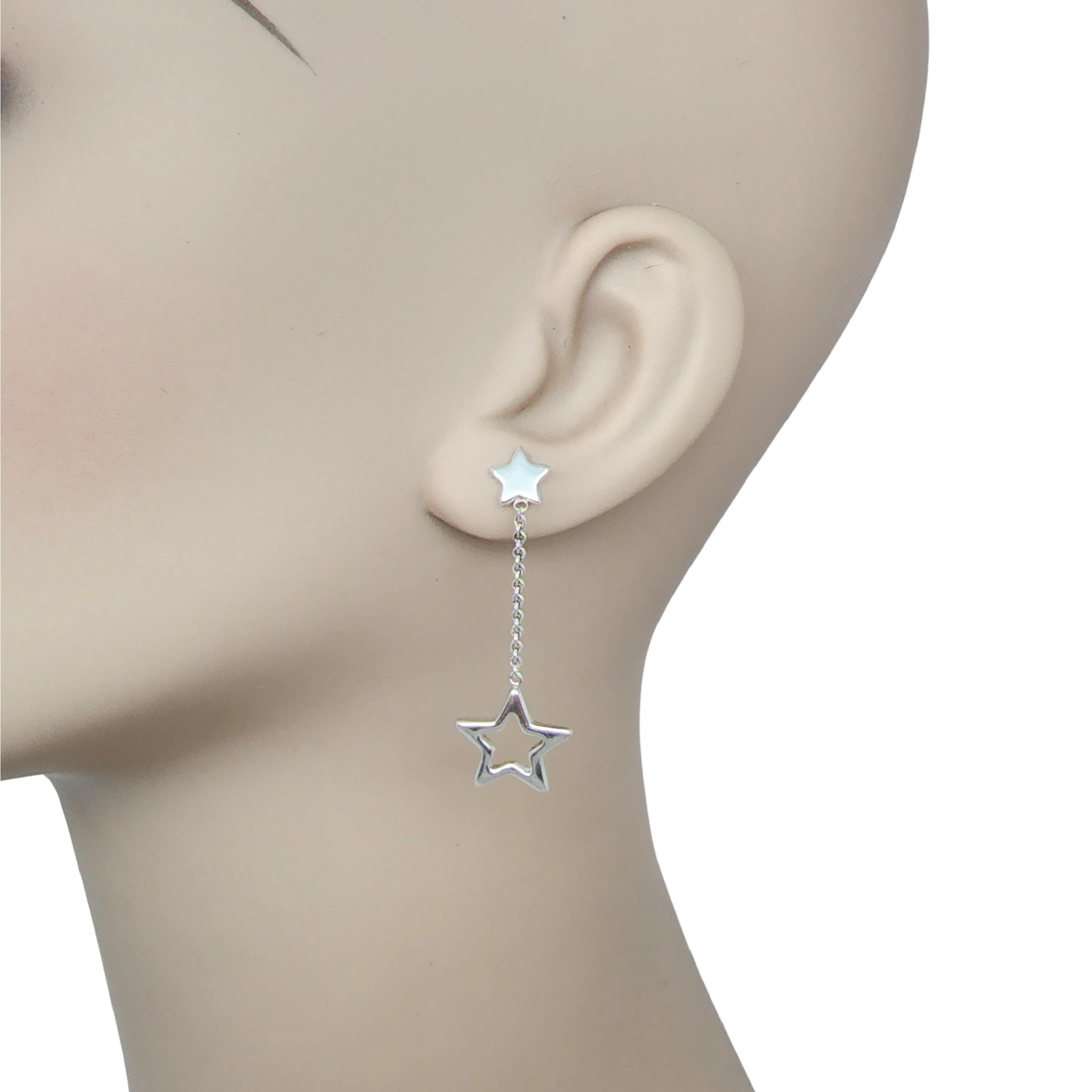 Tiffany & Co. Sterling Silver Star Dangle Drop Earrings 2