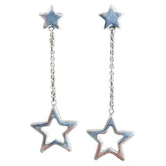 Tiffany & Co. Sterling Silver Star Drop Earrings