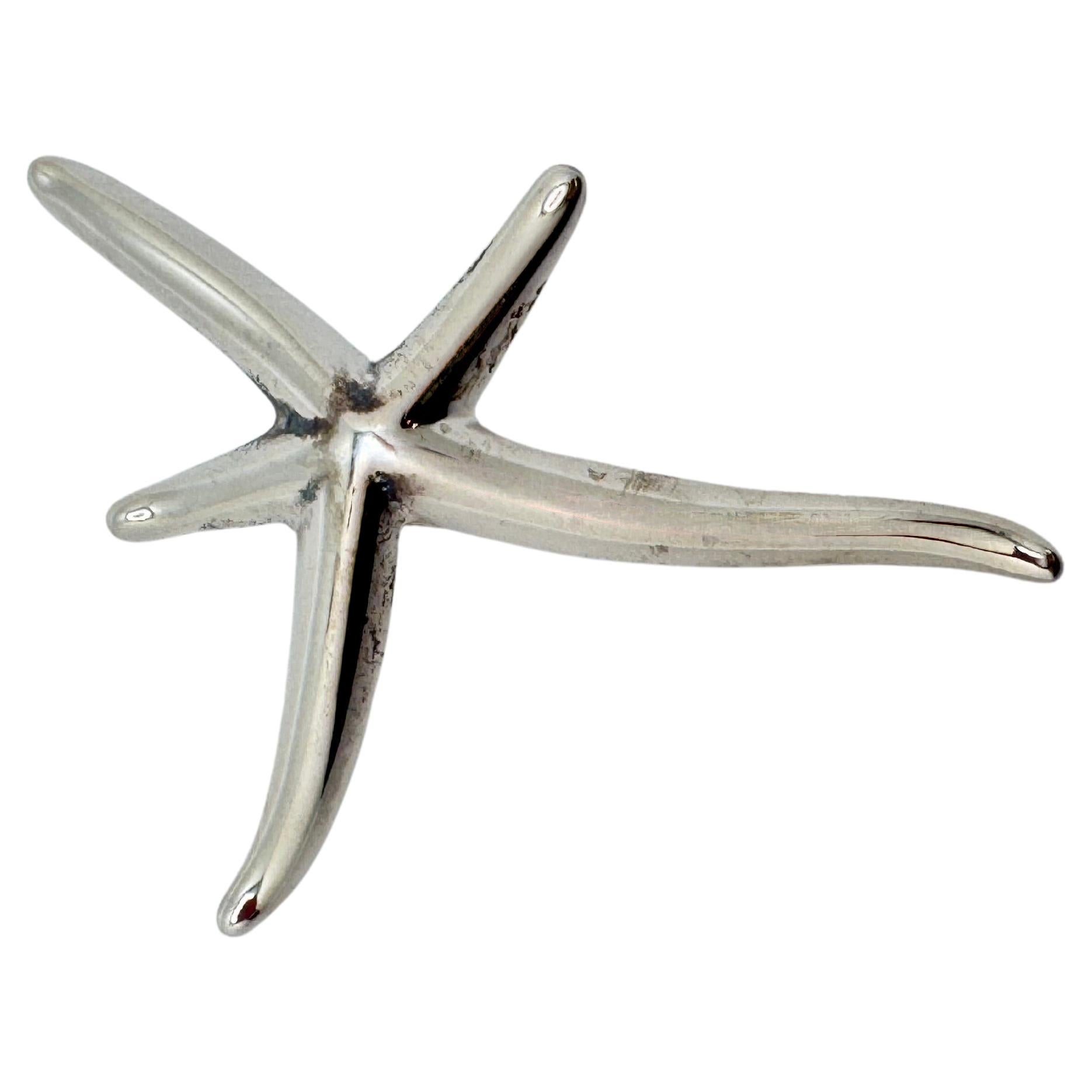 Tiffany & Co. Sterling Silver Starfish Brooch, 1980s For Sale