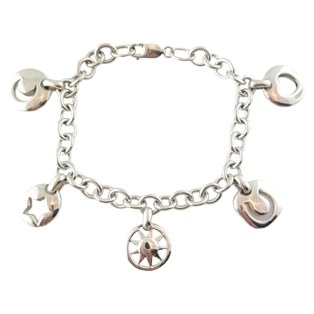 Tiffany & Co. Sterling Silver Stars and Moon Charm Bracelet #17395