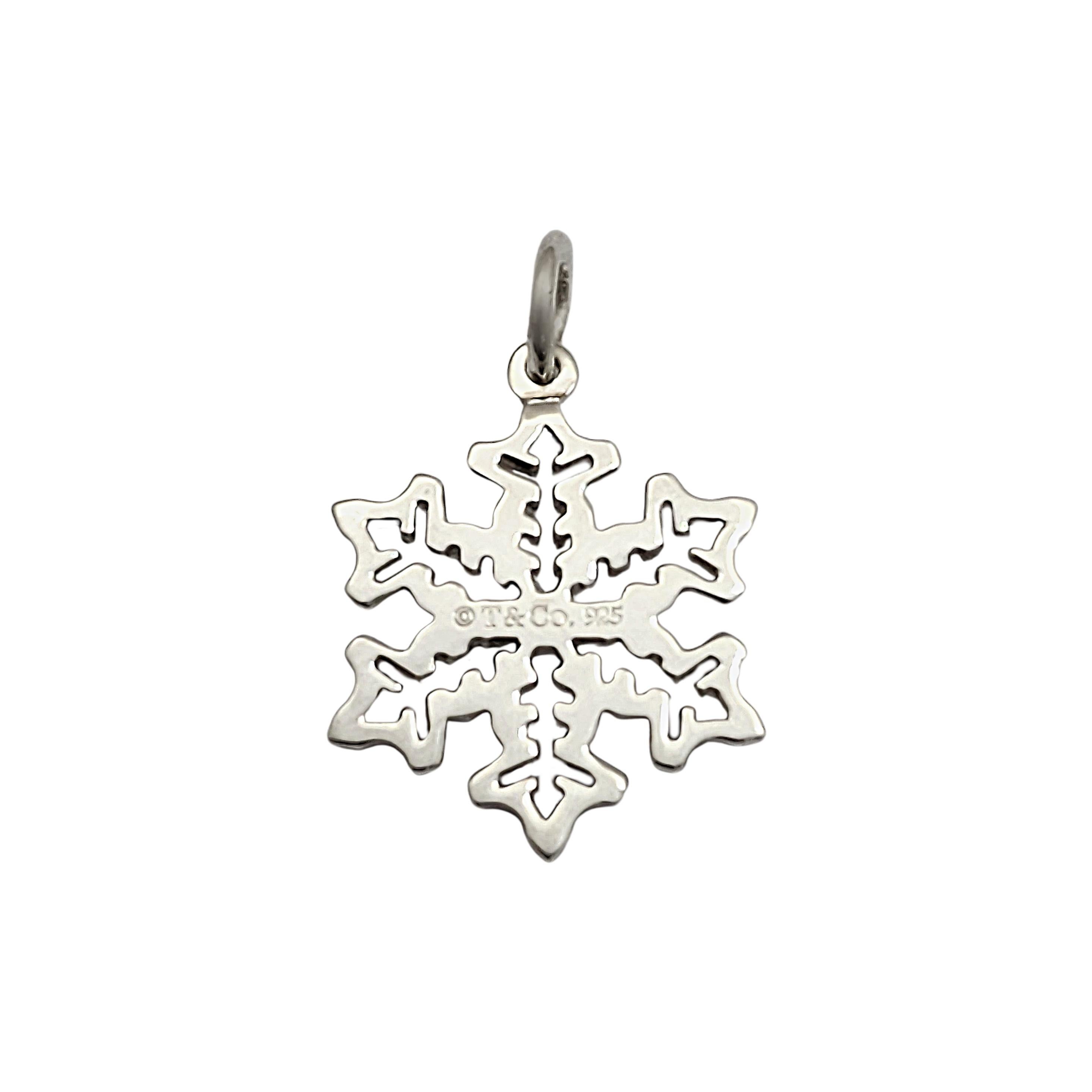 Women's Tiffany & Co Sterling Silver Stencil Snowflake Charm Pendant