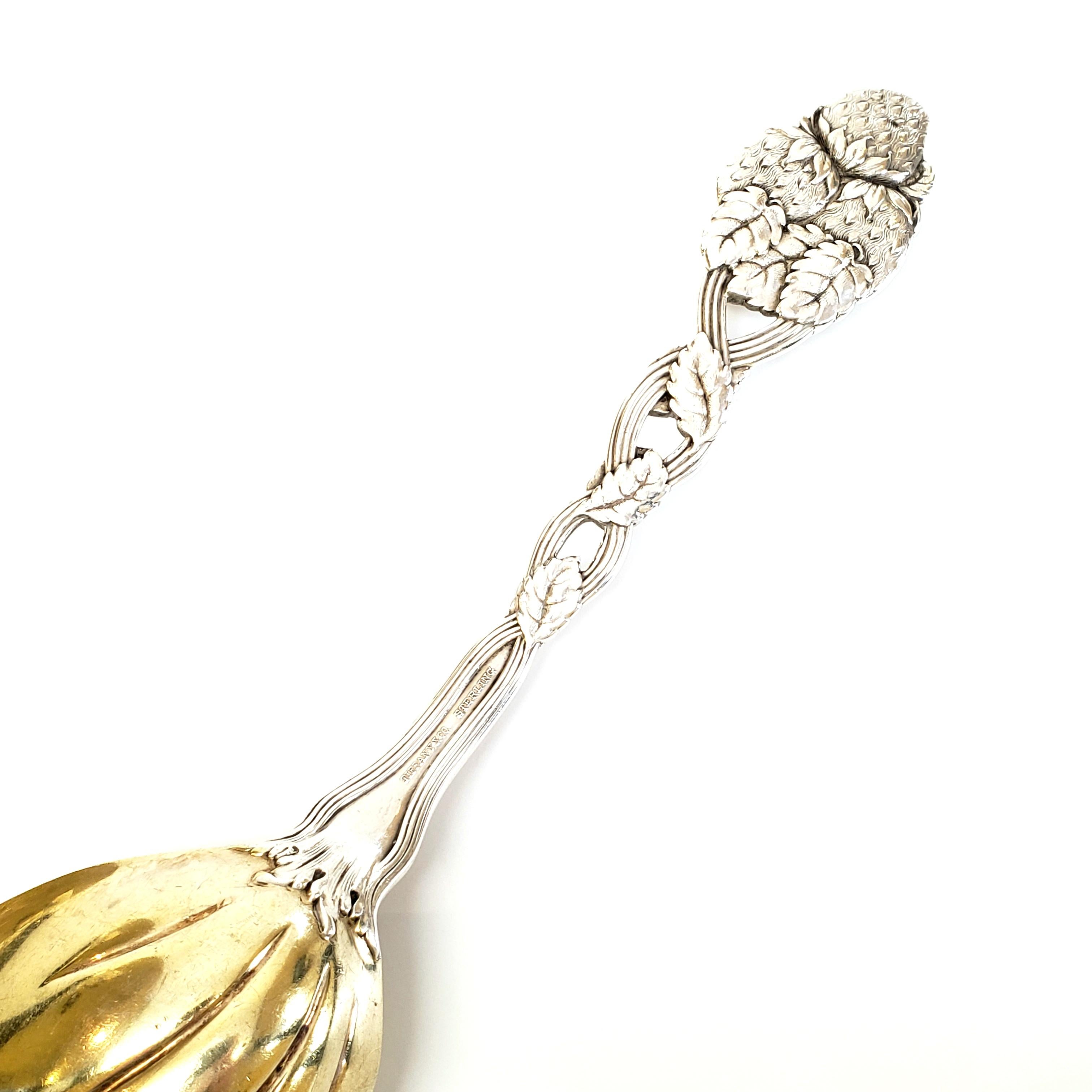 Tiffany & Co. Sterling Silver Strawberry Pattern Berry Spoon For Sale 1