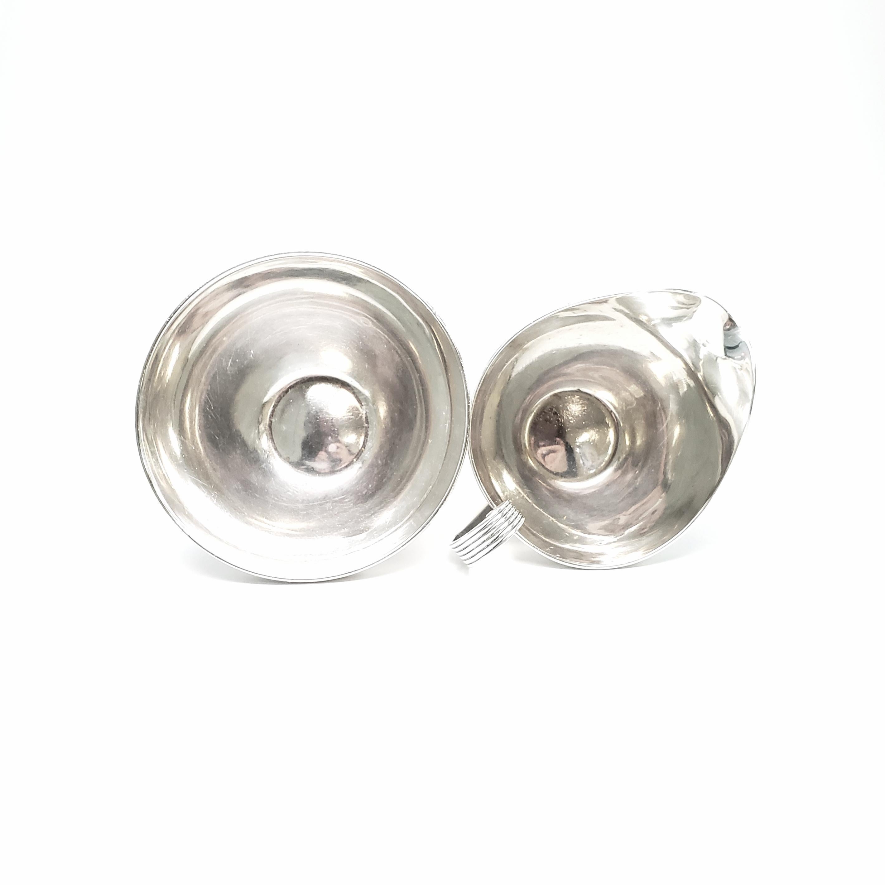 Tiffany & Co. Sterling Silver Sugar Bowl and Creamer Set In Good Condition In Washington Depot, CT