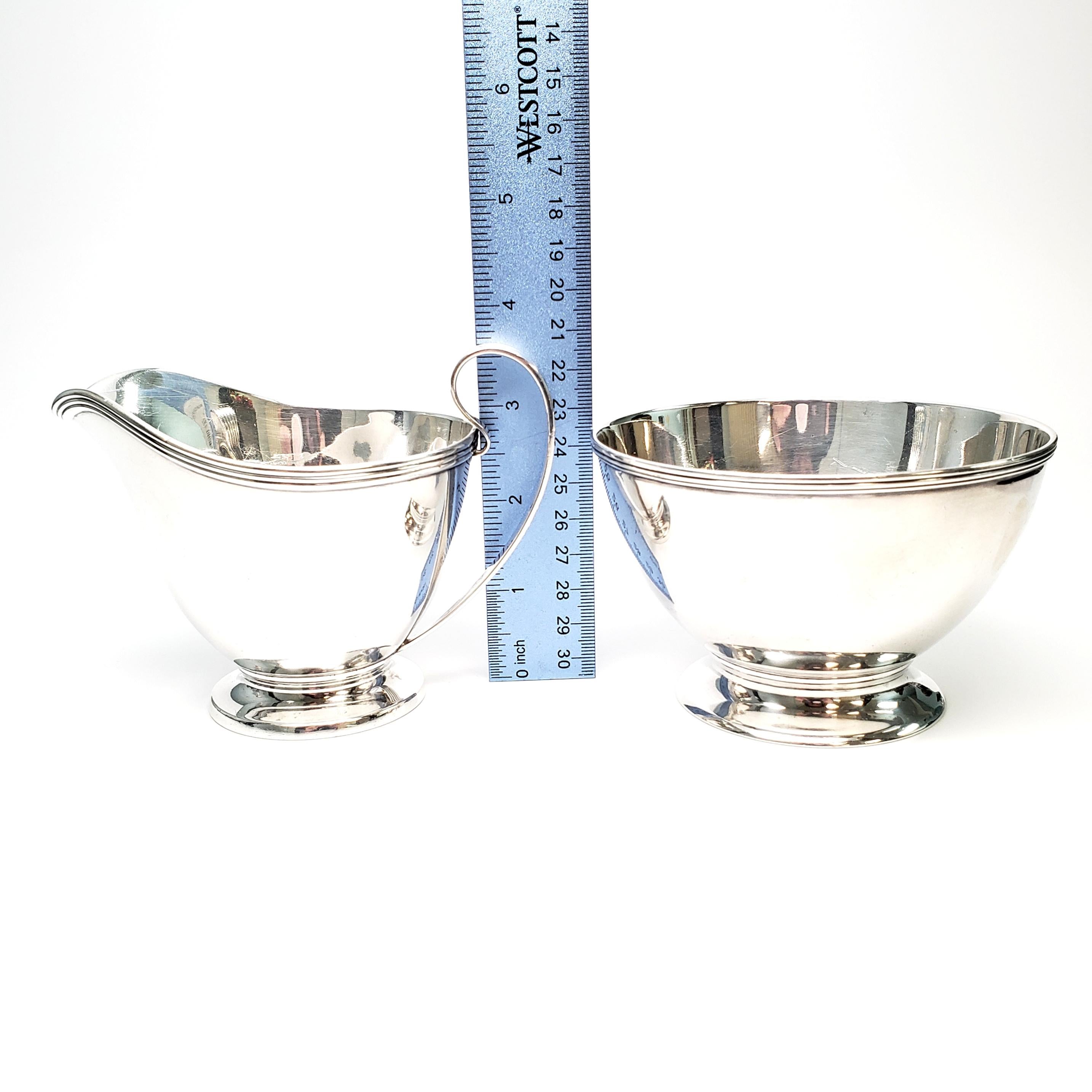 Tiffany & Co. Sterling Silver Sugar Bowl and Creamer Set 3