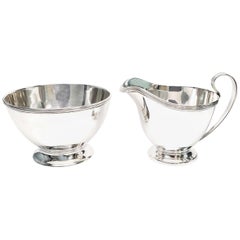 Tiffany & Co. Sterling Silver Sugar Bowl and Creamer Set