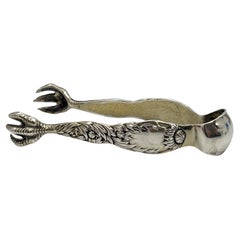Tiffany & Co. Sterling Silver Sugar Tongs in Chrysanthemum Pattern from 1880