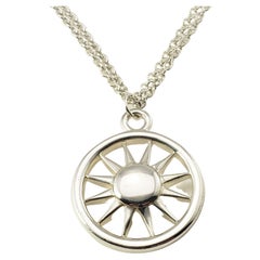 Tiffany & Co. Sterling Silver Sundial Pendant Necklace