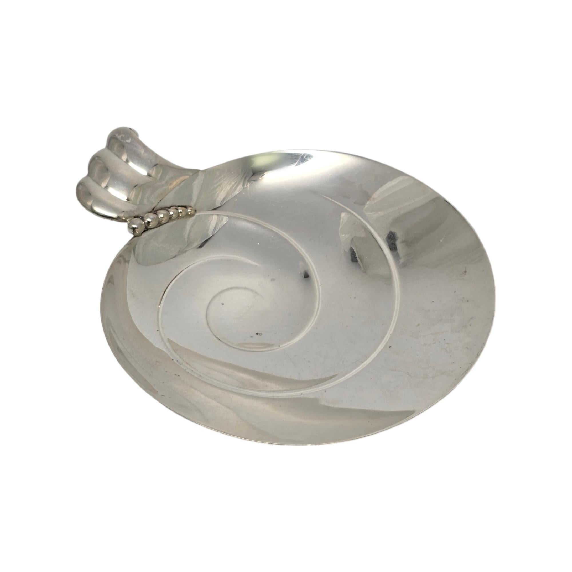 Women's or Men's Tiffany & Co Sterling Silver Swirl Footed Bon Bon Dish/Bowl 23113 #19270