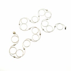 Tiffany & Co. Sterling Silver Swirl Twirl Circle and Bead Necklace