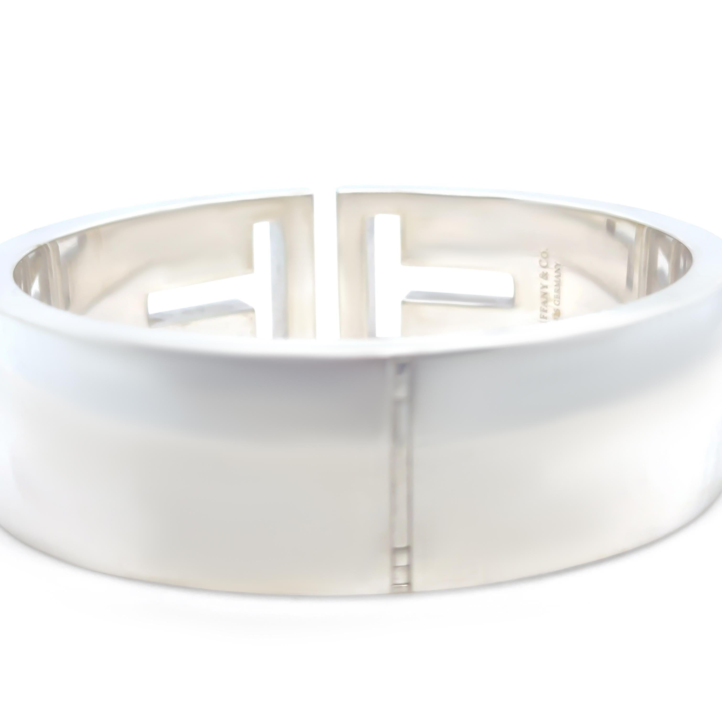 Bracciale T Cutout in argento Tiffany & Co. 83,71g In condizioni ottime in vendita a SYDNEY, NSW
