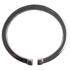 Tiffany & Co. Sterling Silver T Square Open Bracelet with Box #24077