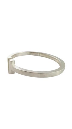 Tiffany & Co Sterling Silver T Squared Hinged Cuff Bracelet #15840