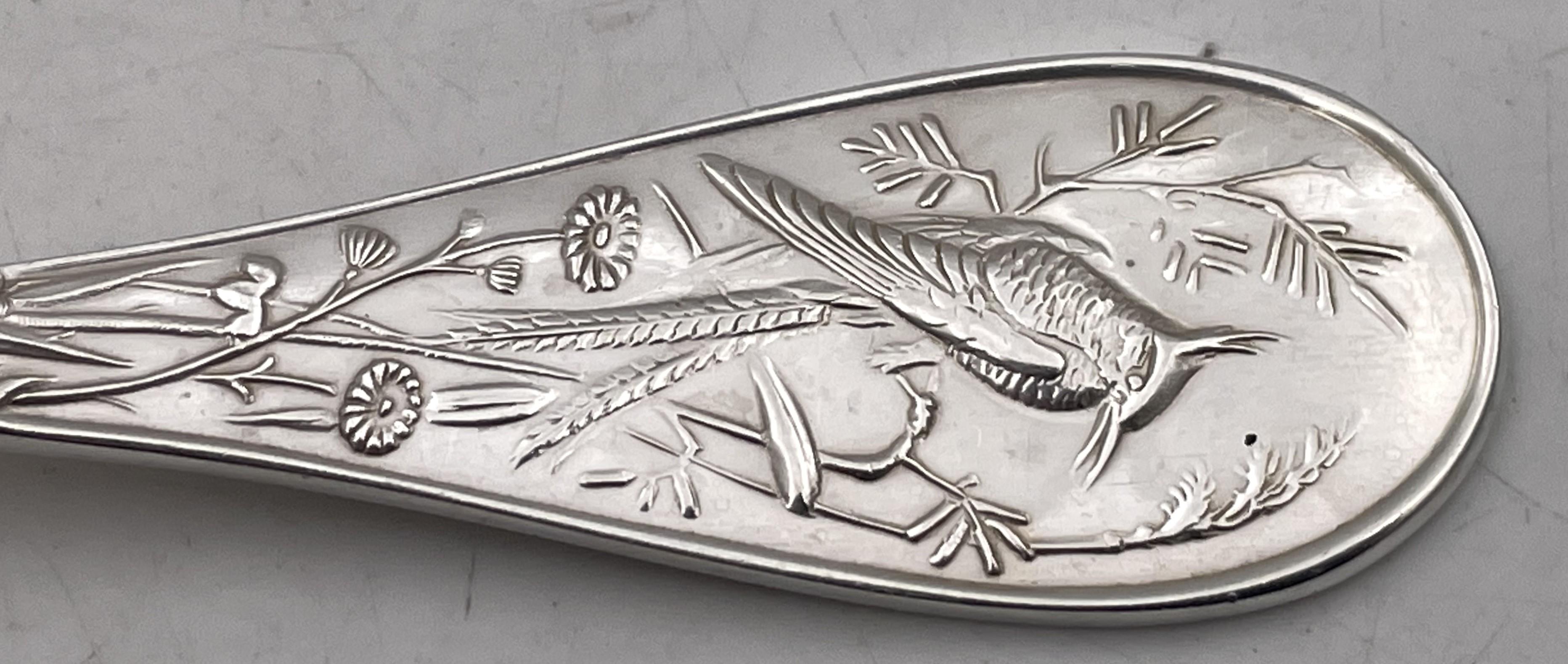 Tiffany & Co. Tischlöffel aus Sterlingsilber mit Audubon-Muster im Zustand „Gut“ im Angebot in New York, NY