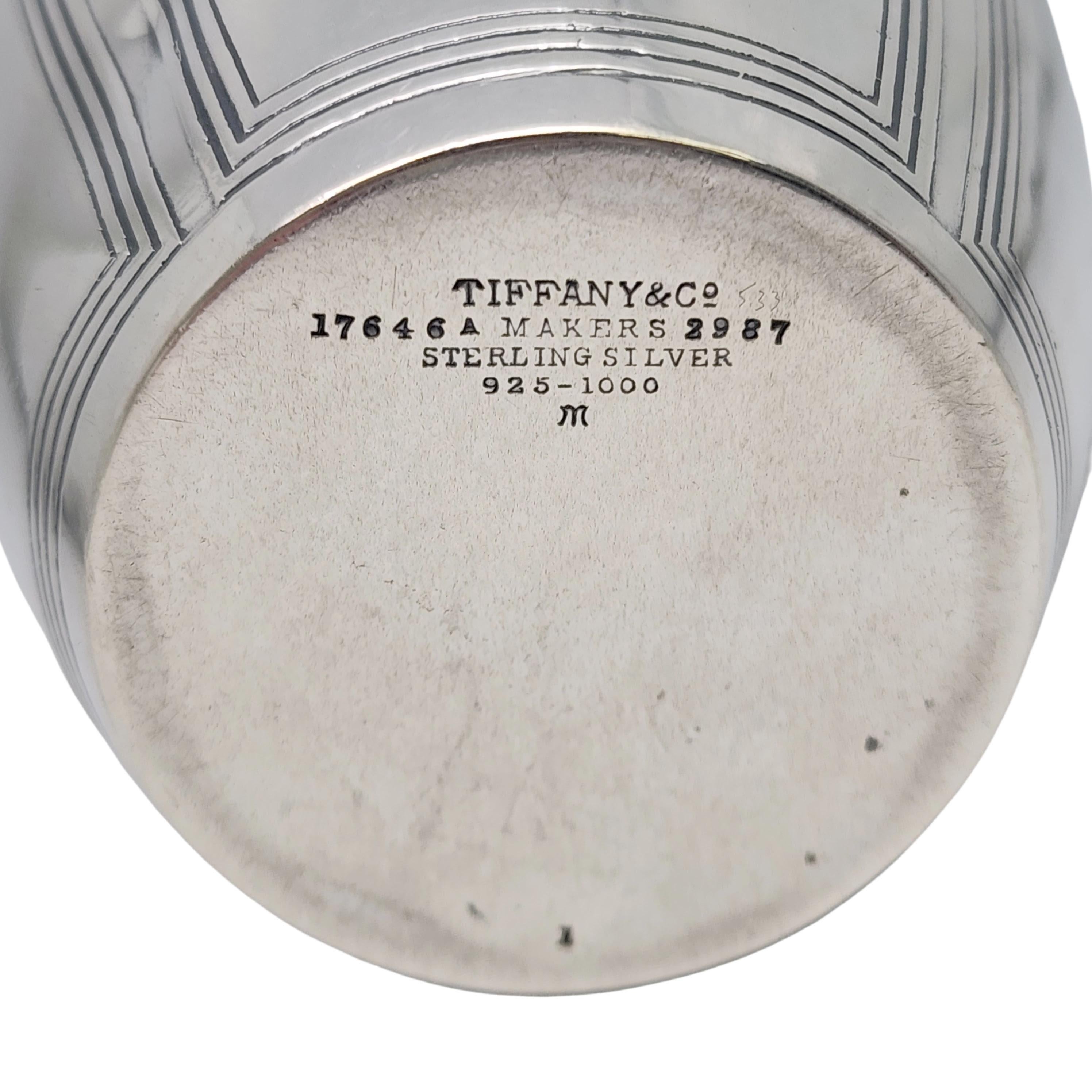 Tiffany & Co. Porta tè in argento sterling con Monogram #16850 in vendita 4
