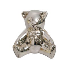 Vintage Tiffany & Co Sterling Silver Teddy Bear Coin Piggy Bank