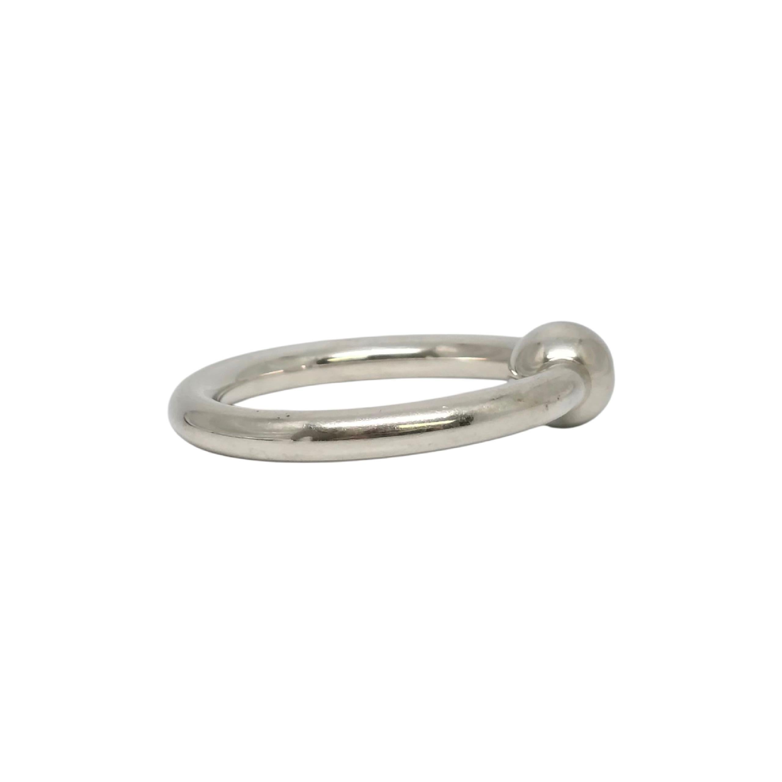 Tiffany & Co Anillo sonajero mordedor de plata de ley #22929 en Bueno estado para la venta en Washington Depot, CT
