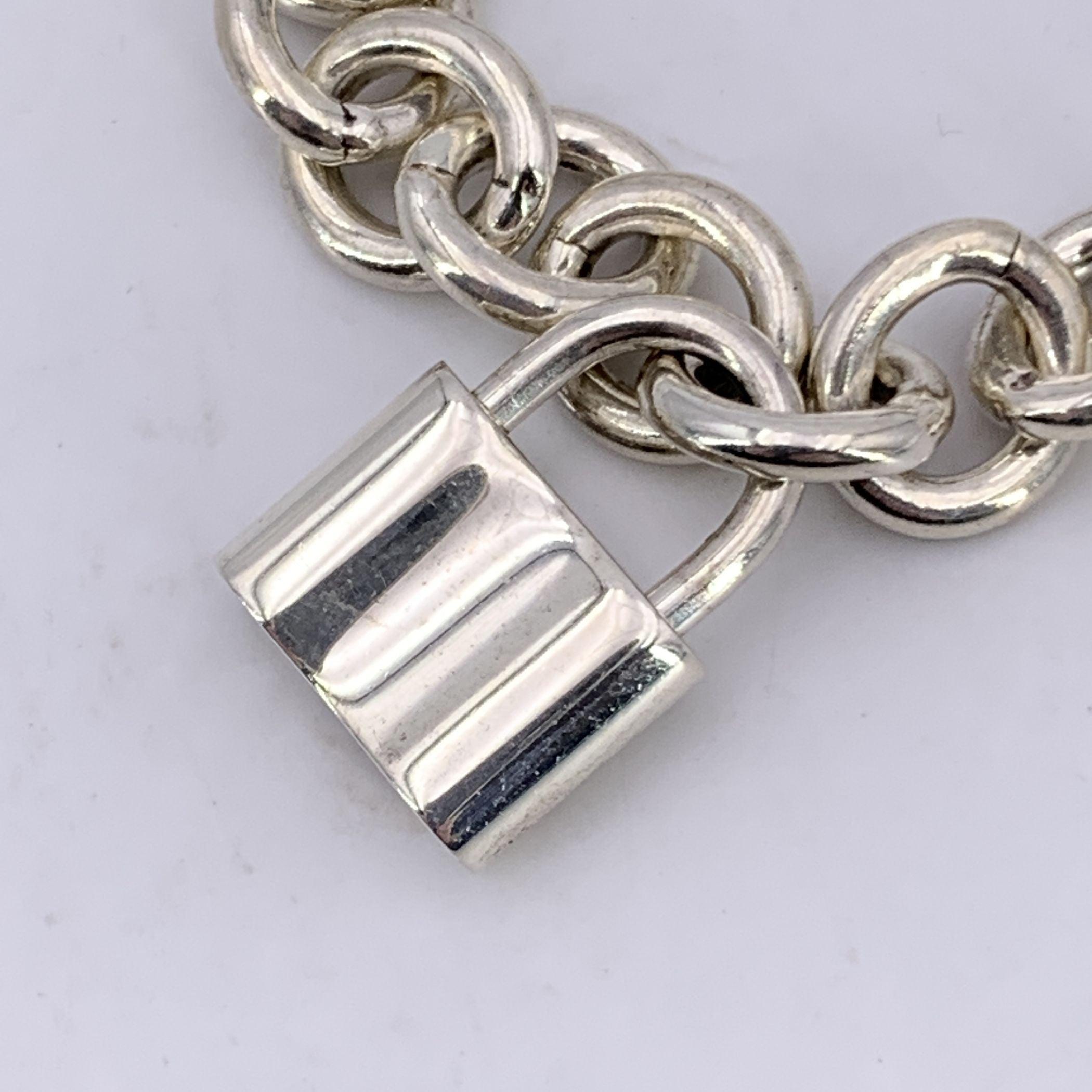 Women's Tiffany & Co. Sterling Silver Tiffany 1837 Padlock Charm Bracelet