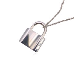Tiffany & Co. Sterling Silver Tiffany 1837 Padlock Charm Necklace