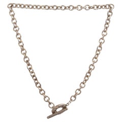 TIFFANY & CO sterling silver TOGGLE CHAIN CHOKER Necklace