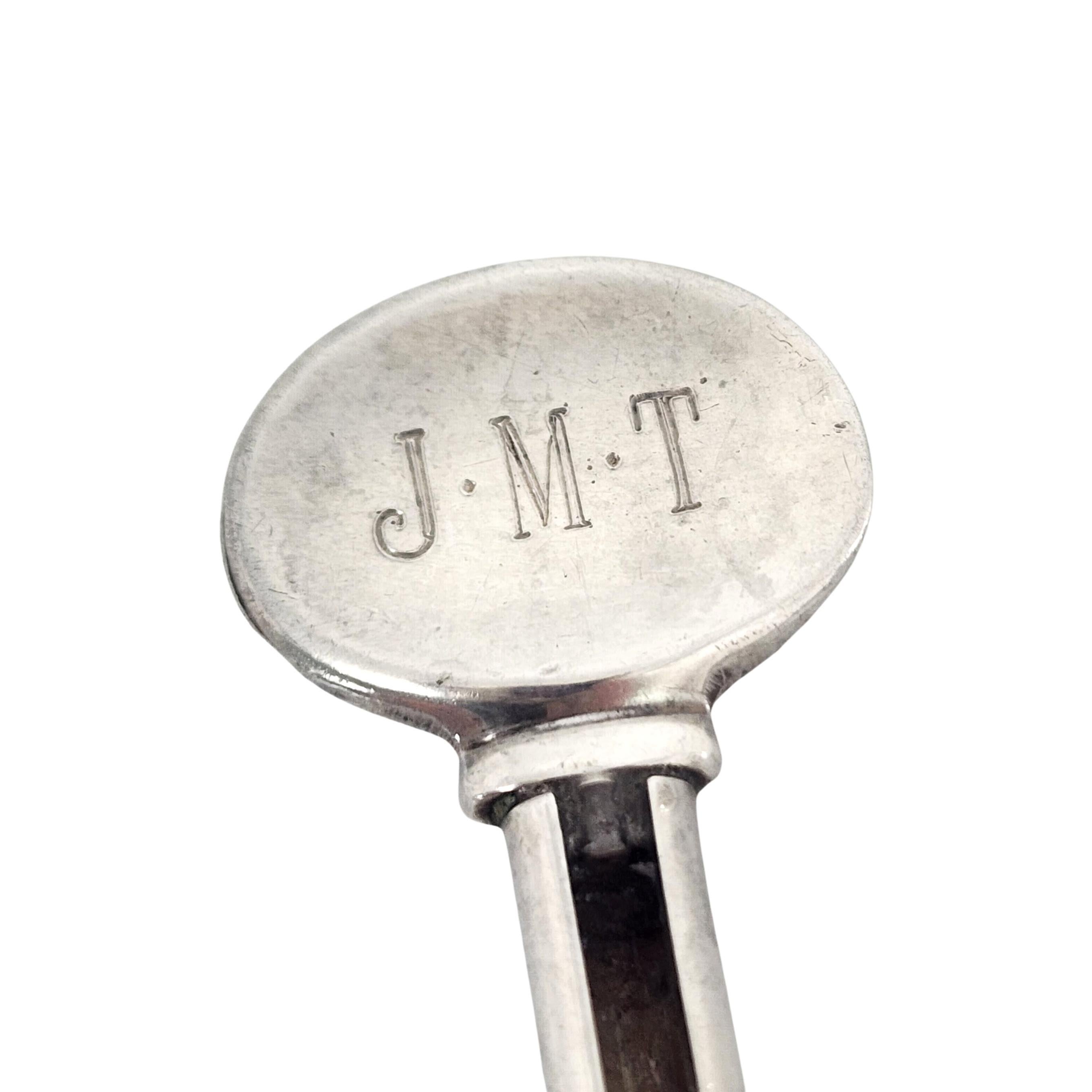  Tiffany & Co. Sterling Silver Toothpaste Tube Squeezer Turn Key with Monogram In Good Condition In Washington Depot, CT