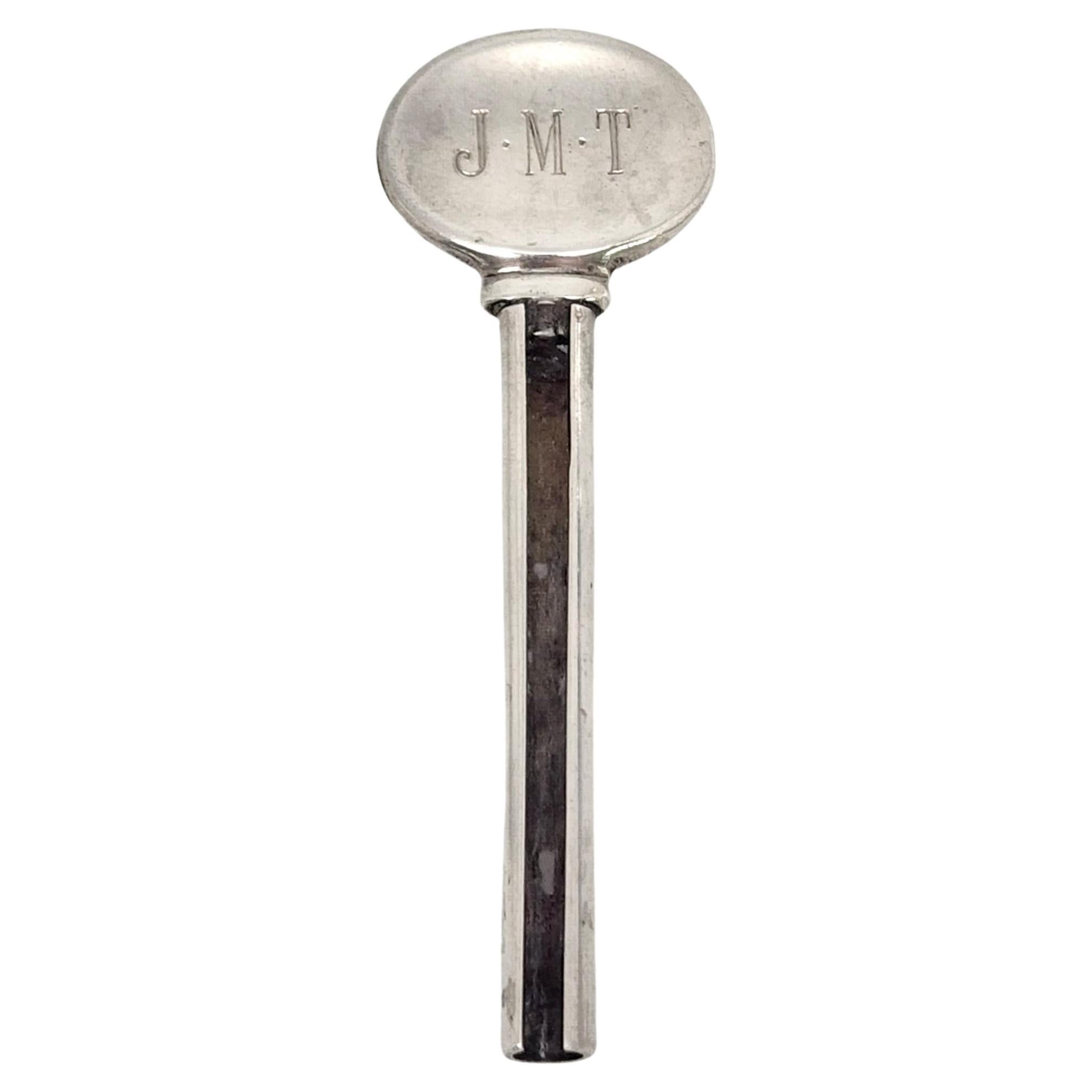  Tiffany & Co. Sterling Silver Toothpaste Tube Squeezer Turn Key with Monogram