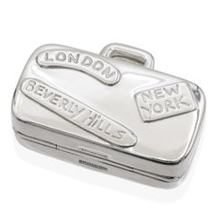 Tiffany & Co. Sterling Silver Travel Luggage Suitcase Trinket Pill Box