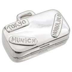 Tiffany & Co. Boîte à pilules en argent sterling pour bagages de voyage et valises
