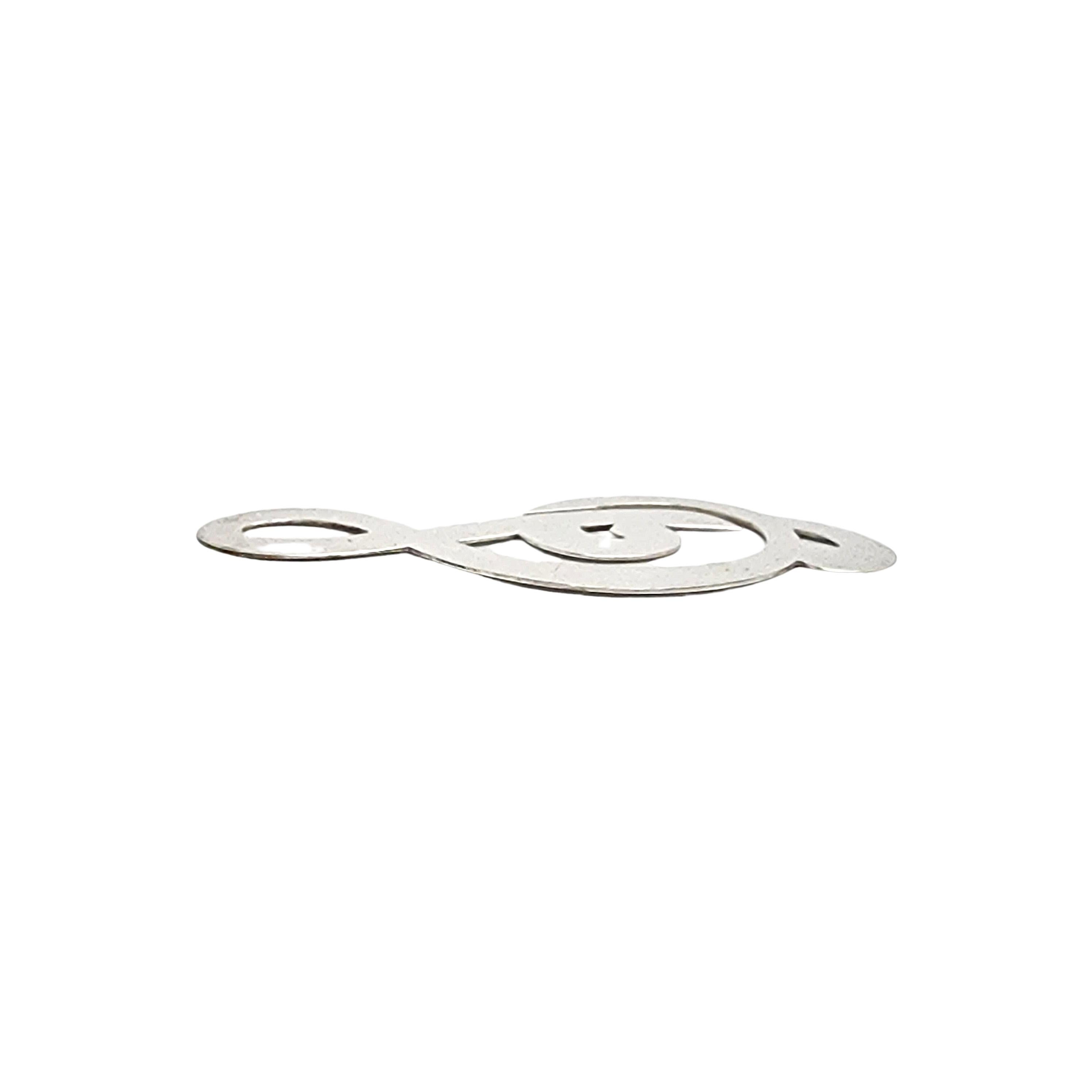 Tiffany & Co Sterling Silver Treble Clef Bookmark Clip (A) #14630 In Good Condition For Sale In Washington Depot, CT