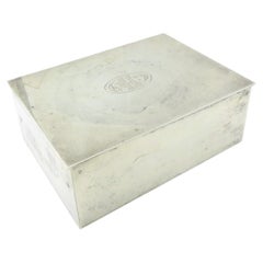 Tiffany & Co. Sterling Silver Trinket Jewelry Box Monogrammed