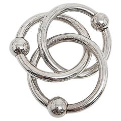 Tiffany & Co Sterling Silver Triple Ring Baby Rattle