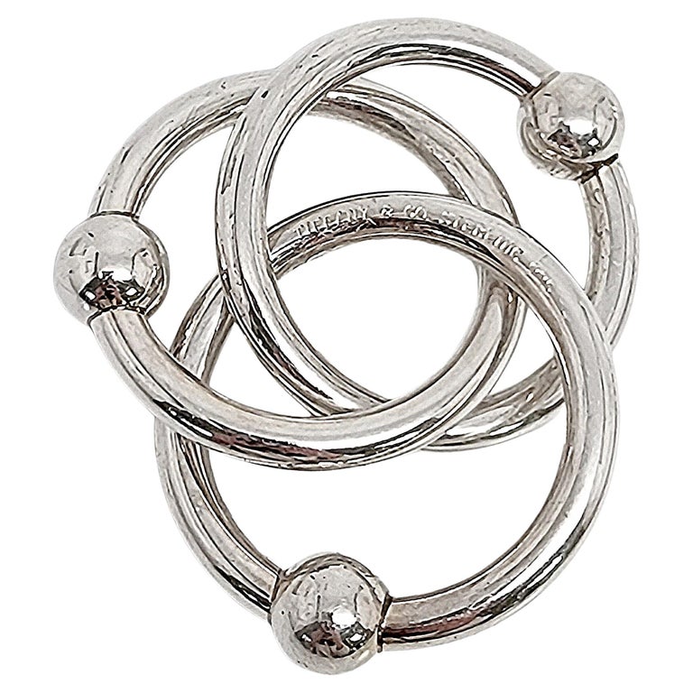 Tiffany and Co Sterling Silver Triple Ring Baby Rattle For Sale at 1stDibs