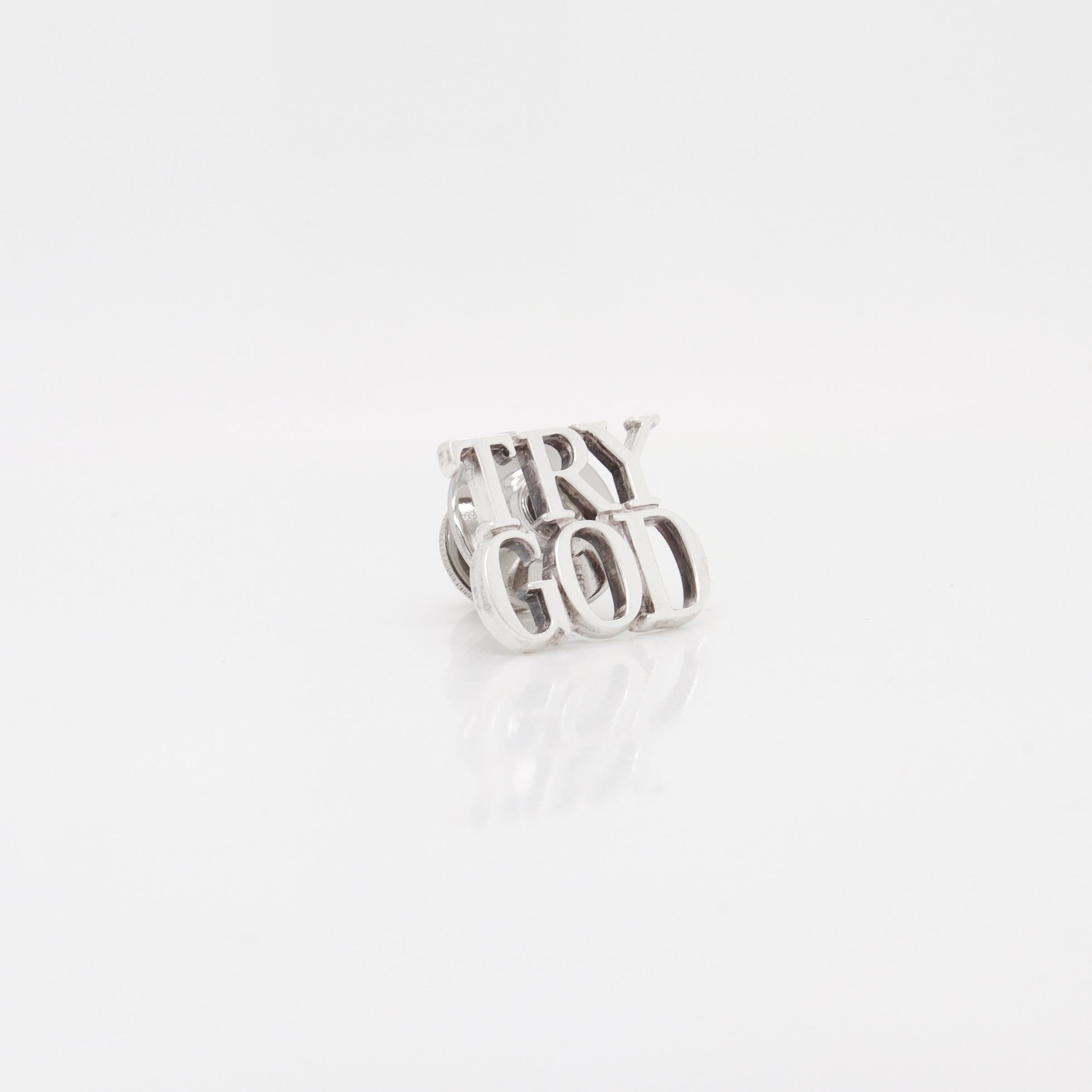 Tiffany & Co. Spilla in argento Sterling 'Prova Dio' in vendita 6