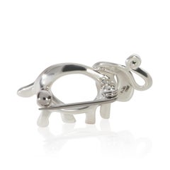 Tiffany & Co. Sterling Silver Tsavorite Save The Wild Elephant Brooch