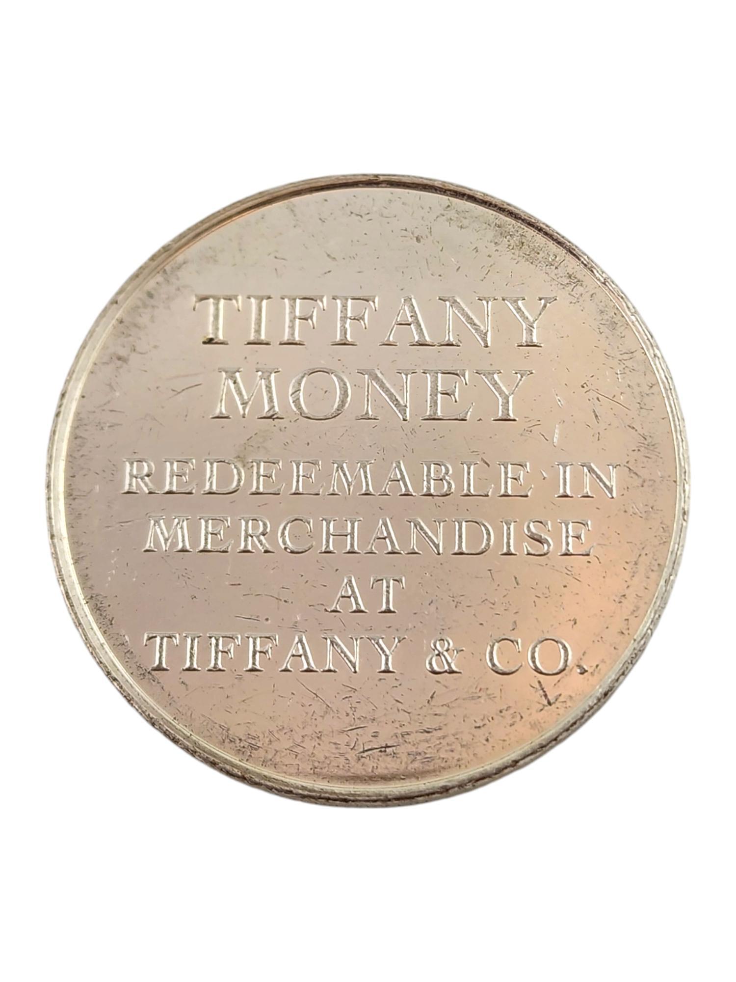 Tiffany & Co Sterlingsilber Fünfundzwanzig Dollar Münze #18432, Tiffany & Co Damen im Angebot