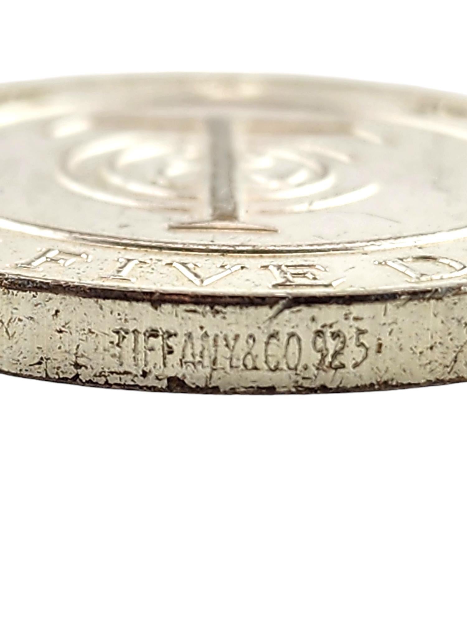 Tiffany & Co Sterling Silver Twenty-Five Dollars Coin #18437 1