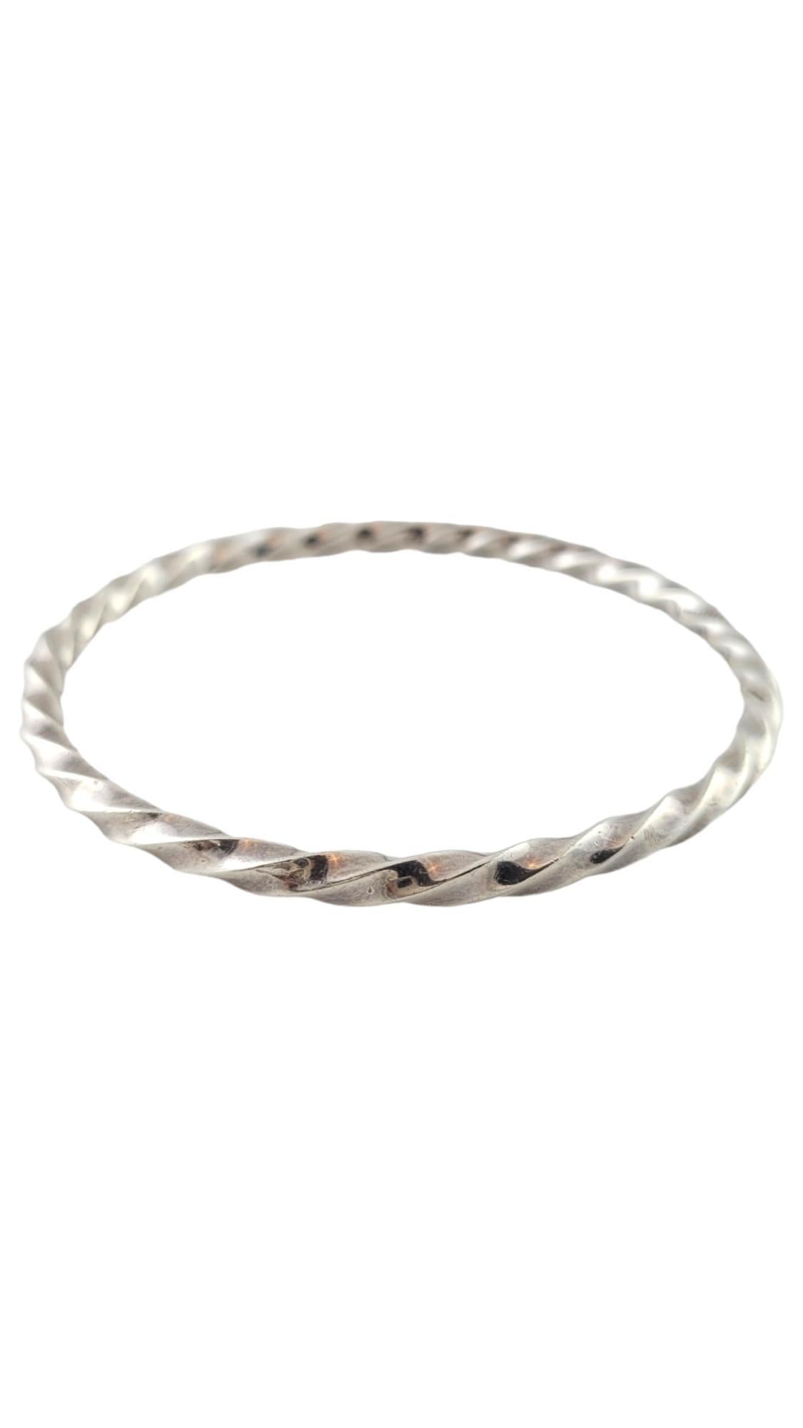 Tiffany & Co. Sterling Silver Twist Bangle Bracelet #17394 In Good Condition For Sale In Washington Depot, CT