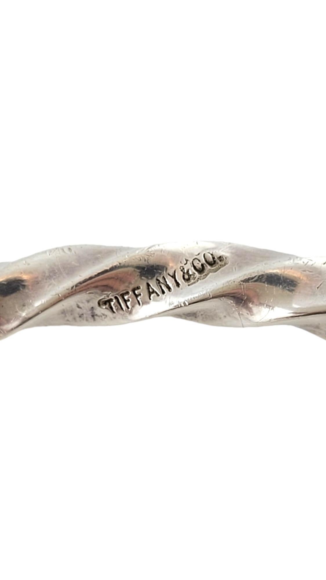 Women's Tiffany & Co. Sterling Silver Twist Bangle Bracelet #17394 For Sale
