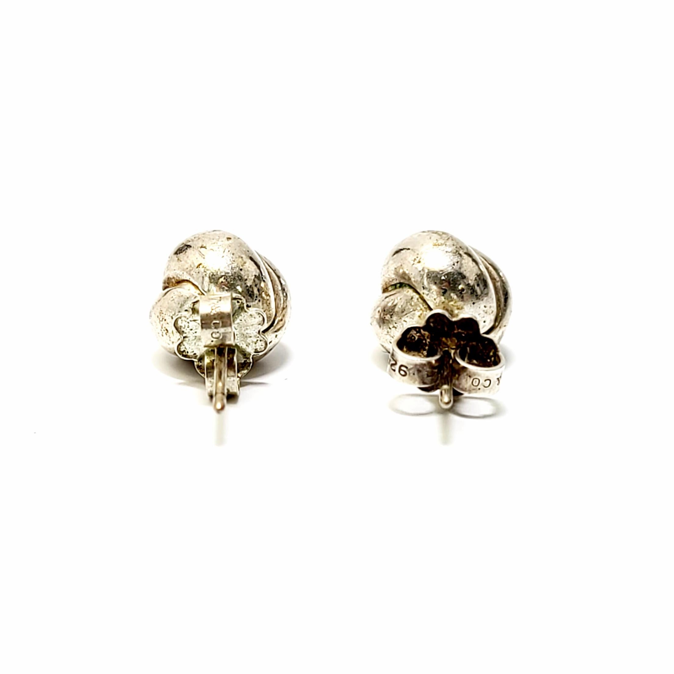 silver ball earrings tiffany