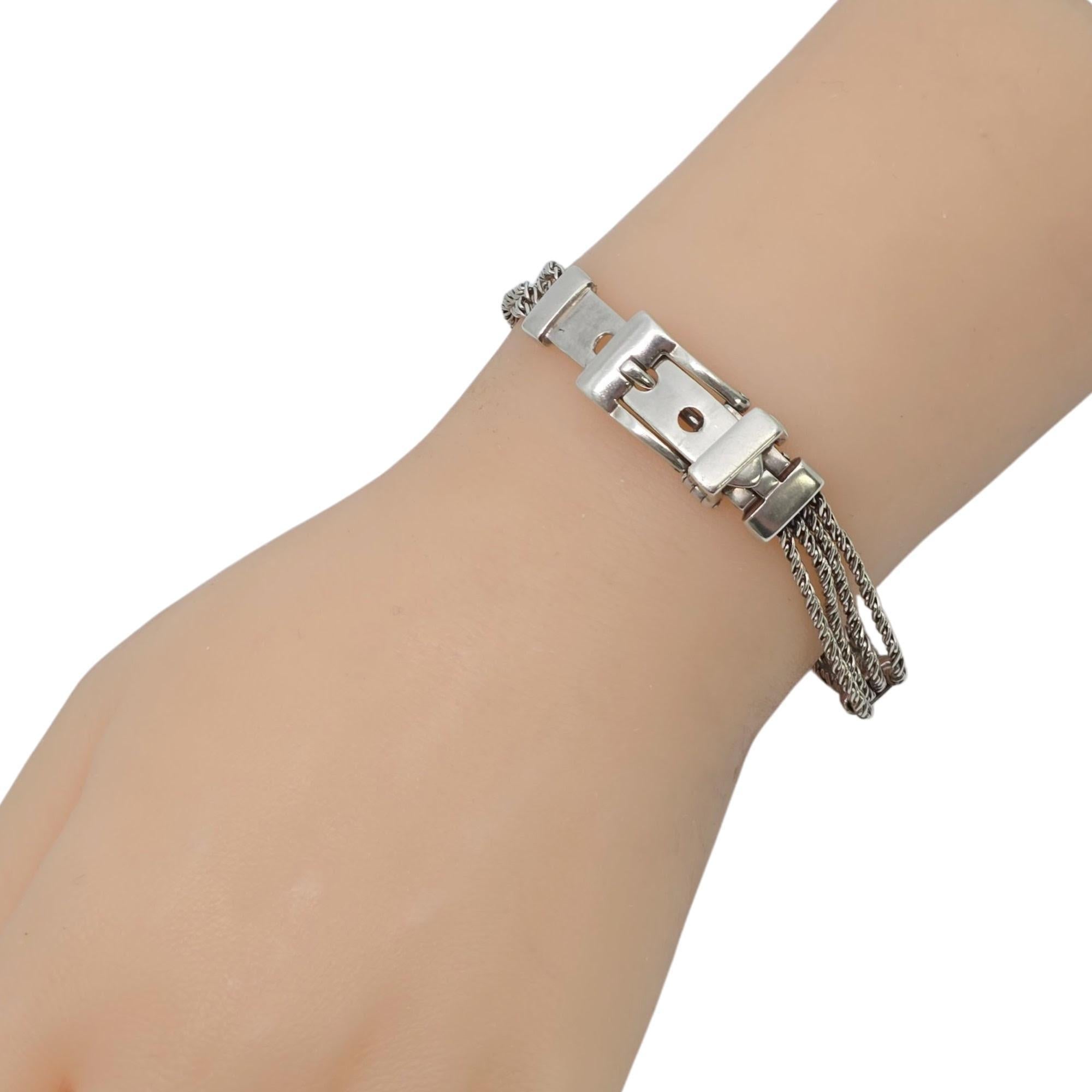Tiffany & Co Sterling Silver Twist Rope T's Belt Buckle Bracelet #21925 en vente 6