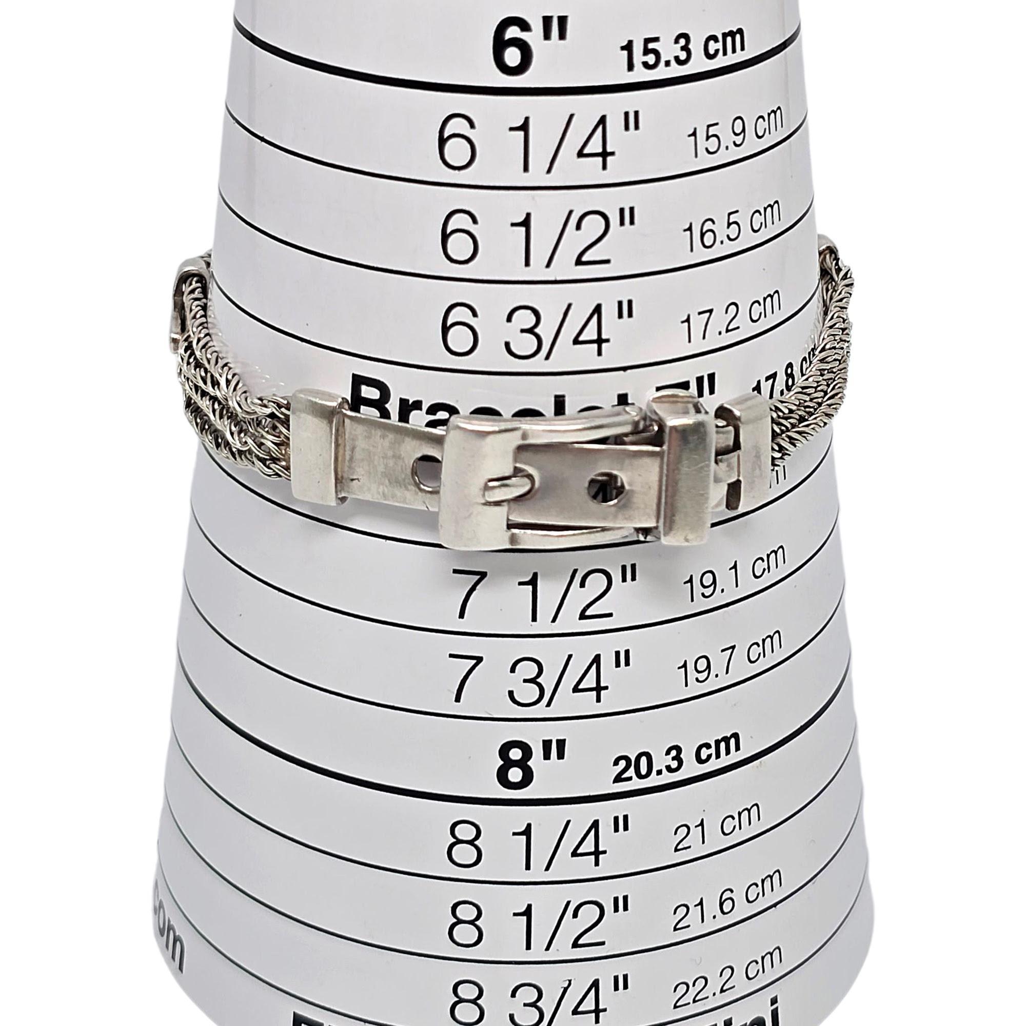 Tiffany & Co Sterling Silver Twist Rope T's Belt Buckle Bracelet #21925 en vente 4