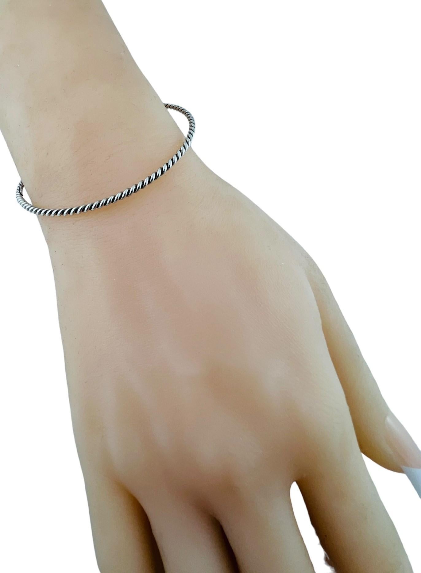 Tiffany & Co. Sterling Silver Twisted Bangle Bracelet #16551 2