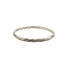 Tiffany & Co Sterling Silver Twisted Rope Cable Bangle Bracelet #13305