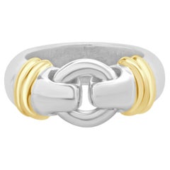 Tiffany & Co. Sterling Silver Two Tone Horse Bit Ring