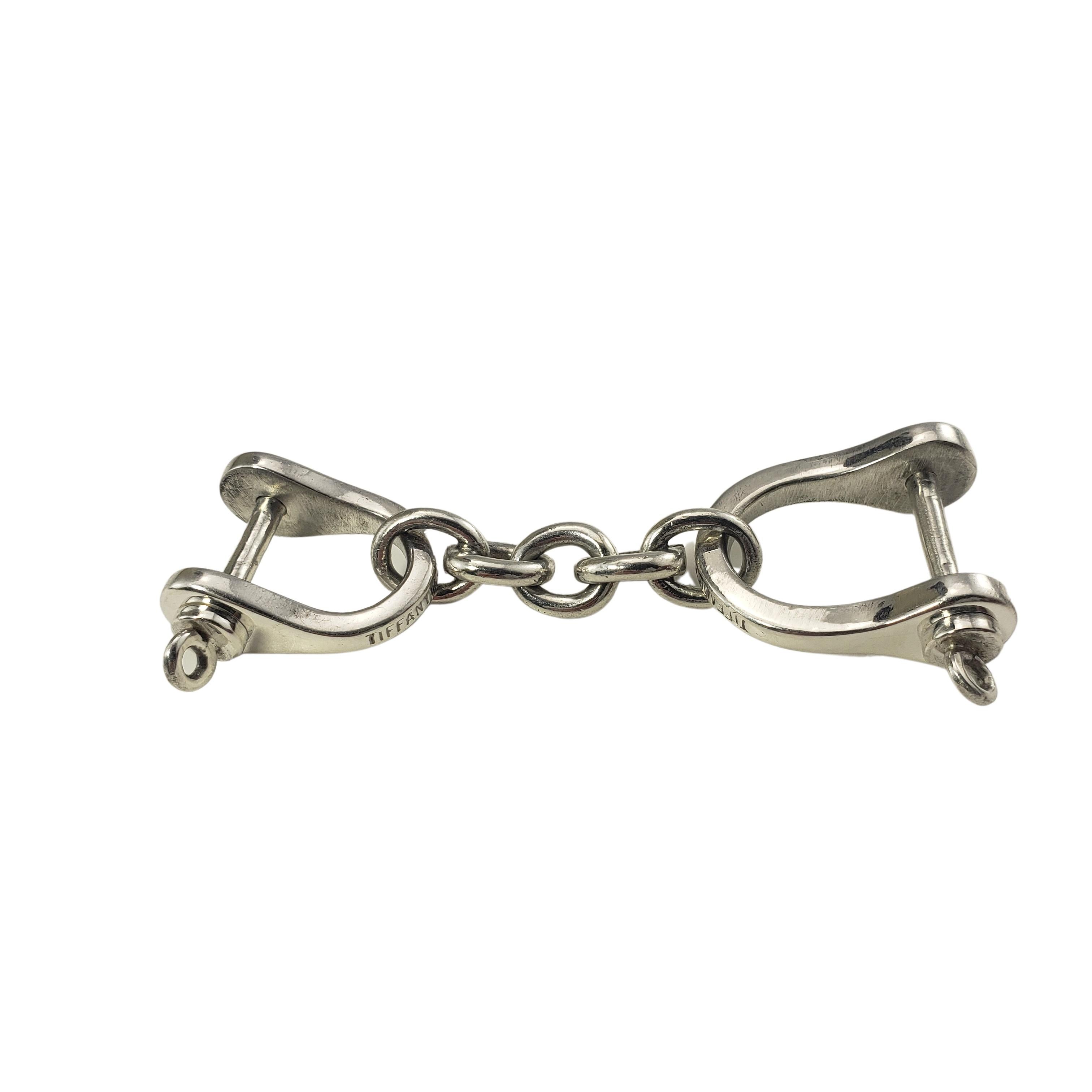 Tiffany & Co. Sterling Silver Valet Shackle Horsebit Keychain In Good Condition In Washington Depot, CT