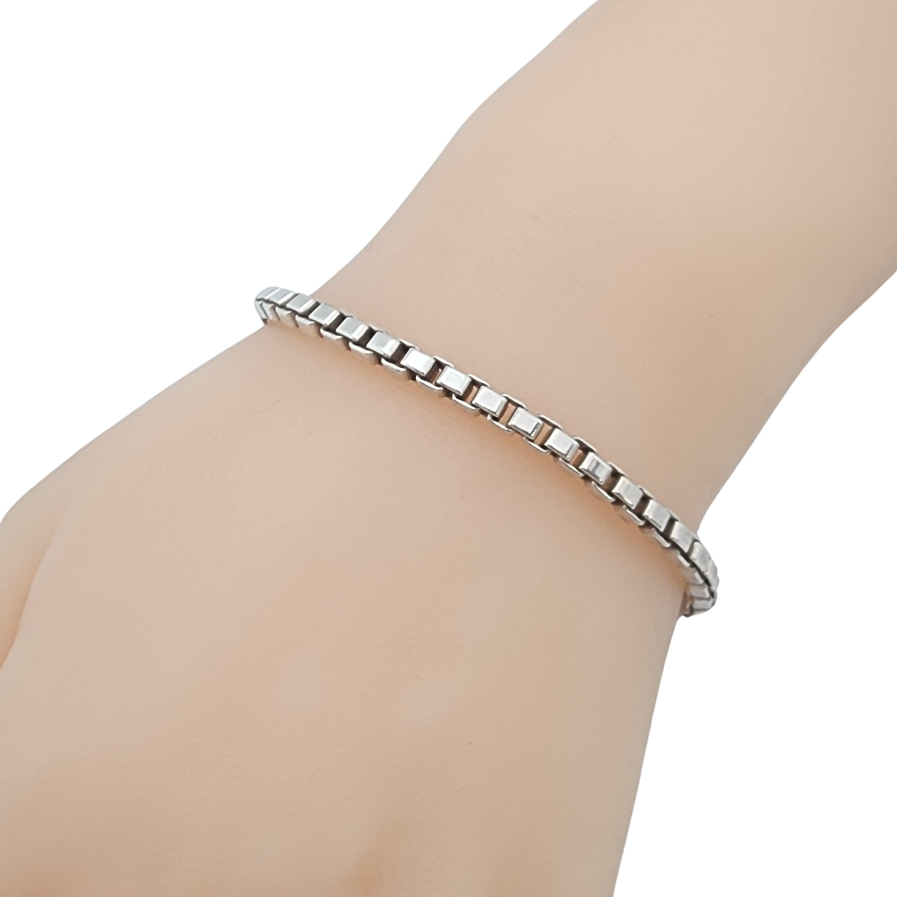 Tiffany & Co Sterling Silver Venetian Box Chain Bracelet #16407 1