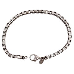 Tiffany & Co Sterling Silver Venetian Box Chain Bracelet #16407