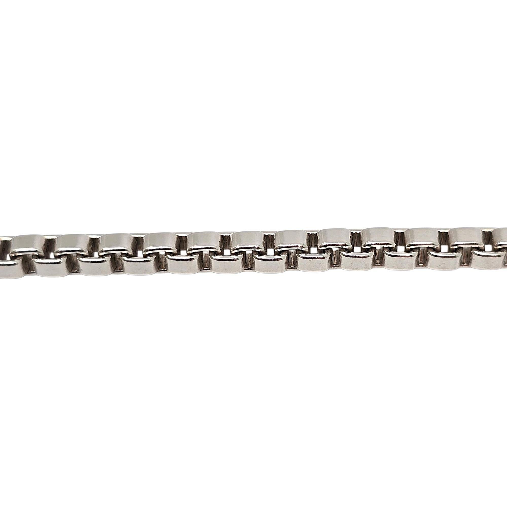 Tiffany & Co Sterling Silver Venetian Box Chain Bracelet #21786 im Zustand „Gut“ im Angebot in Washington Depot, CT